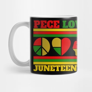 Peace Love Juneteenth Mug